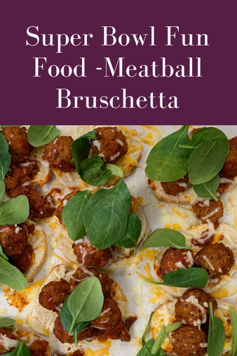 Super Bowl Fun Food - Meatball Bruschetta from Sweetyellowcornbread, Lifestyle/FoodBlogger Pat Downs shares her fun recipe she made for her coworkers - Top Arkansas Food Blogger