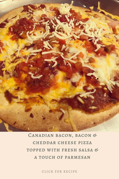 Pizza, Candian Bacon Pizza, Bacon Pizza, The best Pizza's, Easy Meals, Quick and Easy Meals, Sweet Yellow Cornbread,